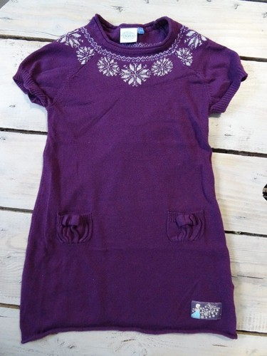 Robe violette manches courtes