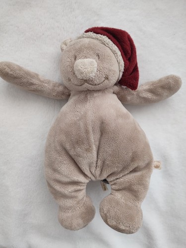 Doudou ours marron gris beige - gris,