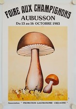 Affiche FOIRE AUX CHAMPIGNONS 1983 illustr. G. COUDOUR