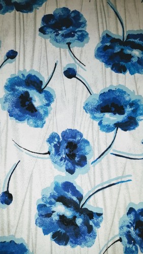 Tissu jersey fleurs wollweiß - tissu,