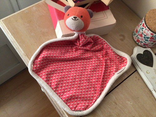 Doudou plat ours coton bio - doudou,