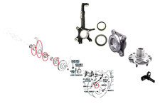 Pour Toyota Land Cruiser KDJ120 D4D 3.0TD Avant G/H Joint & Hub Roulement De 02+