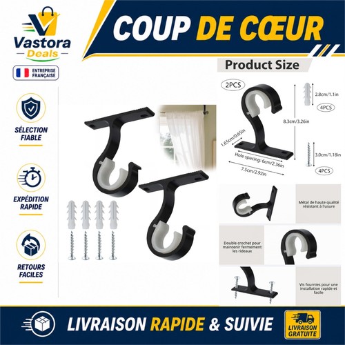 Lot supports de tringle - lot, 2