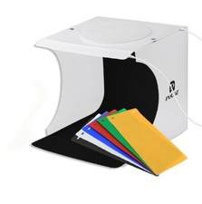 Box Lumière Photo Cube 20 CM Toile Sfondi Blanc Noir Chroma Key Jaune Bleu Rouge