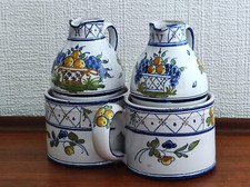 HUILIER VINAIGRIER CERAMIQUE Malicorne, Nevers... Façon XIX ème