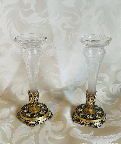 Paire vases cornet - cornet, miniature