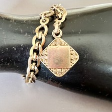 Bracelet Ancien fin 19e en plaqué or rose Marque Fix Collection French Vintage