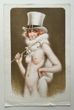 Menu ancien illustré par Maurice Millière – Le Cornet 1925 – Chromolithographie