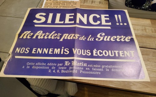 Affiche guerre silence - affiche,