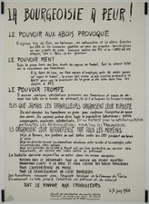 La bourgeoisie a peur ! 1968