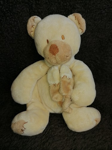 Doudou ours écharpe beige - doudou,