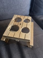 ORIGINAL: PETITE TABLE EN BOIS AVEC BANCS POUR PLAYMOBIL OU AUTRES FIGURINES