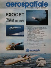 6/1983 PUB AEROSPATIALE ENGIN TACTIQUE MISSILE AM 39 MM38 MM40 EXOCET + 1800 AD