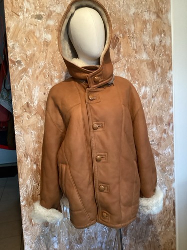 Veste capuche peau - À,