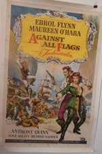 A l'abordage affiche One Sheet Entoilé de 1952 Errol Flynn Maureen O'Hara  
