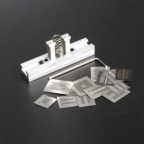 Bga reballing stencil kit jig - reballing,