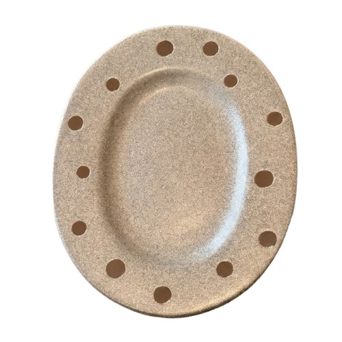 Assiette ovale moucheté - assiette,