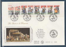 grande enveloppe 1er jour bande carnet personnages santons de Provence  de  1995