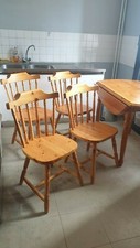 Lot de 4 Chaises en pin massif