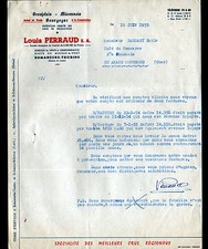 ROMANECHE-THORINS (71) VINS Grands Crus / COMMISSIONNAIRE "Louis PERRAUD" en1955