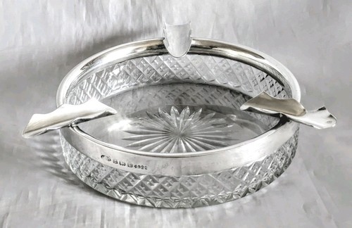 Cendrier cristal argent - cendrier,