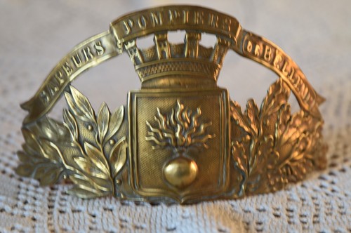 Plaque casque sapeur - sapeur, pompier