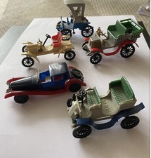 COLLECTOR lot 5 petites voitures et tacots publicitaires HUILOR plastique 1960