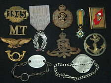 WW1 - WW2. LOT 12 PIECES DIVERS INSIGNES DÉCORATION MILITAIRE . PLAQUE IDENTITÉ