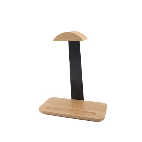 Support casque bois - support,