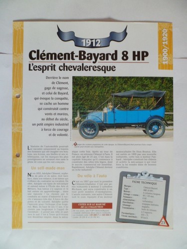 Carte fiche auto clement - fiche,