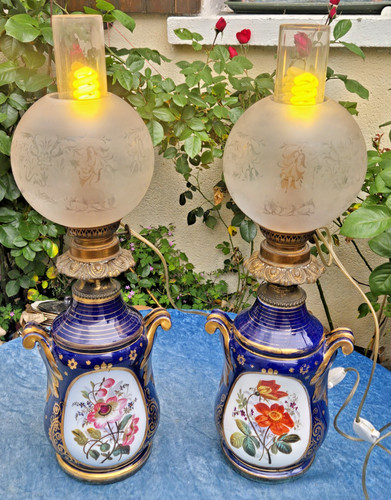 Belle paire lampes - lampes, huile
