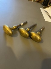 Lot 3 anciennes poignées de porte meuble? en laiton? doré vintage bouton 6 mm
