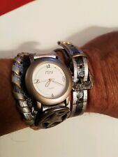 MONTRE HORA QUARTZ STYLE HARLEY DAVIDSON BRACELET CROUTE CUIR BICKER DESING