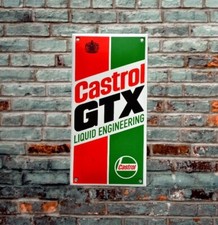 Plaque émaillée CASTROL GTX huile moteur décoration murale
