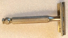 Gillette Rasoir Mécanique en Aluminium et Laiton Chromé Made In England TBE