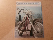 FANTIC MOTOR 125 CHOPPER, RARE VINTAGE TRADING ROOKIE CARD, COLLECTOR (JT29)