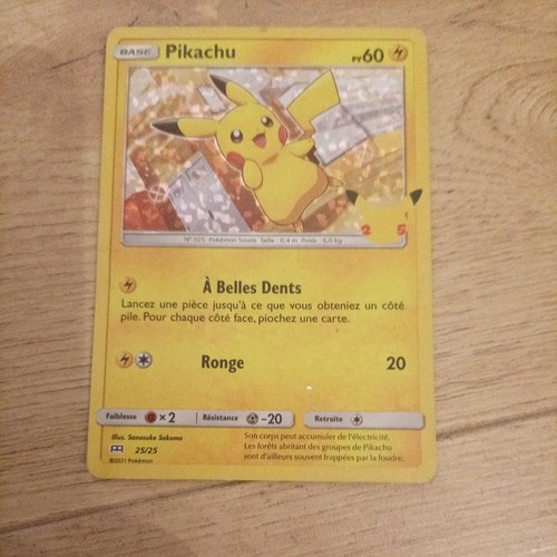 Carte pokemon pikachu macdo - pikachu,
