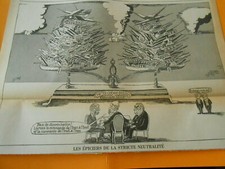 Caricature 1980 Les épicier de la stricte neutralité Ferrailleurs réunis Balance