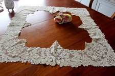 Ancienne dentelle de Bruges aux fuseaux Tour de Nappe / Linge ancien 3400925