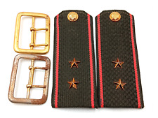 K25S*(REF9288) Lot de 2 épaulettes militaires + 2 boucles ceinturon French medal