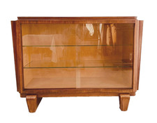 Vitrine Art Déco en acajou et