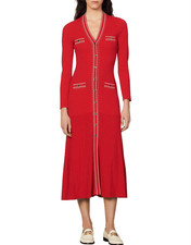 Sandro Paris Women's Red Knit