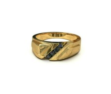 14K Saphir Bleu Mariage Bande