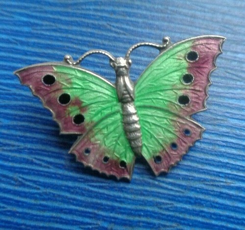 Broche papillon argent - papillon, en