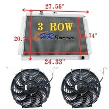 3 ROW Aluminum Radiator+FANS