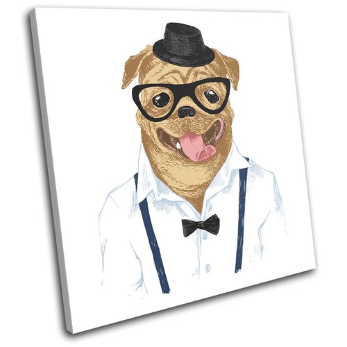 Hipster animals pug dog - hipster,
