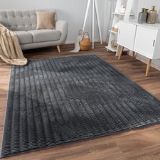 Tapis Bubble Salon Chambre Fourrure à poils longs Design géométrique 3D