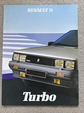 RENAULT 11 TURBO SALES