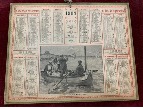 Calendrier almanach ptt 1903 - ptt,