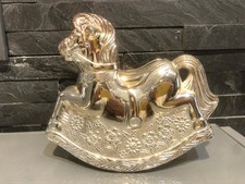 Tirelire ancienne collection cheval à bascule en métal